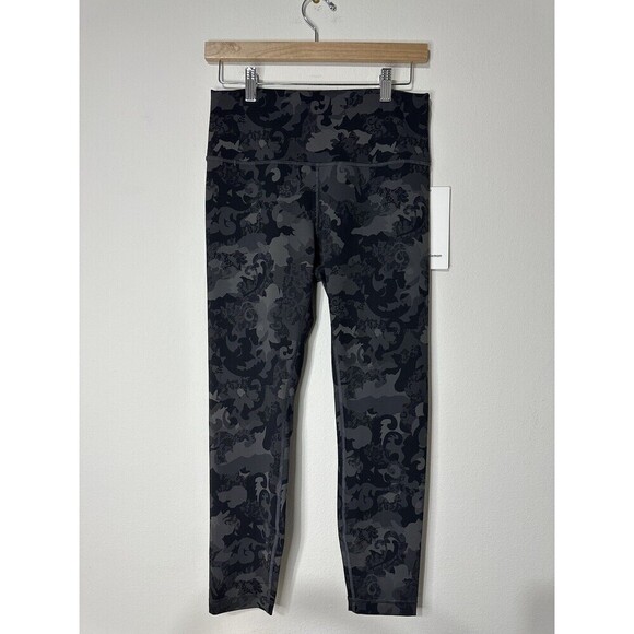 Lululemon Wunder Train High-Rise Tight 28" Lace Black Multi Size 10 NWT - Picture 2 of 5